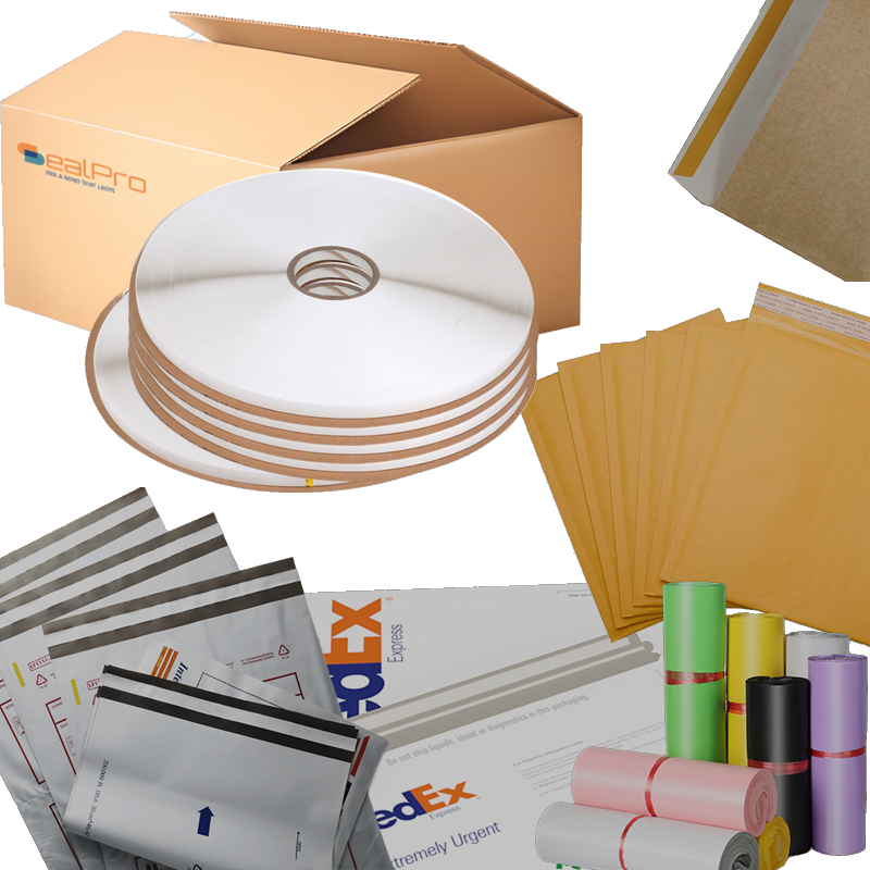 Bag sealing tape rolls ready for shipment